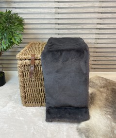 Richmond Slate Faux Fur Cushion