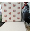 Small Roosters reversible square seat pads