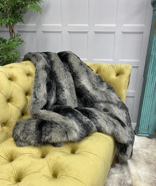Golden Pheasant Faux Fur Throw