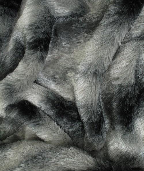 Grey Lynx Faux Fur Cushion