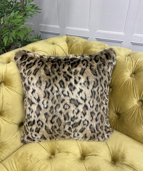 Italian Wolf Faux Fur Cushion