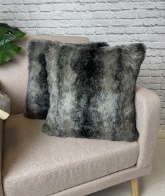 Richmond Slate Faux Fur Cushion