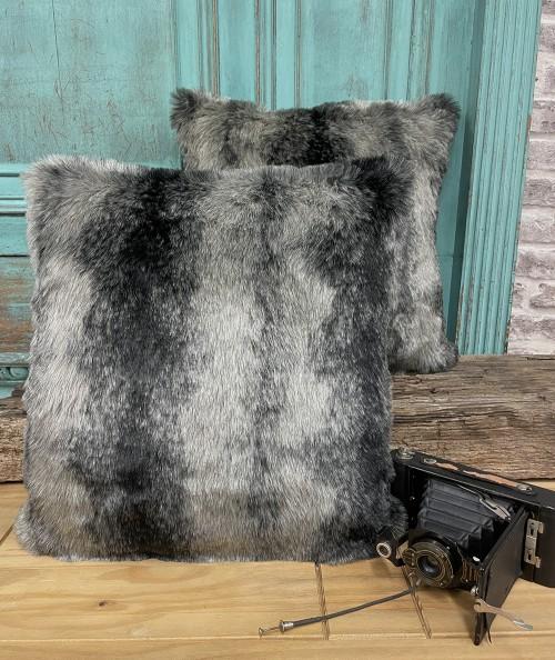 Bobcat Fox Faux Fur Cushion