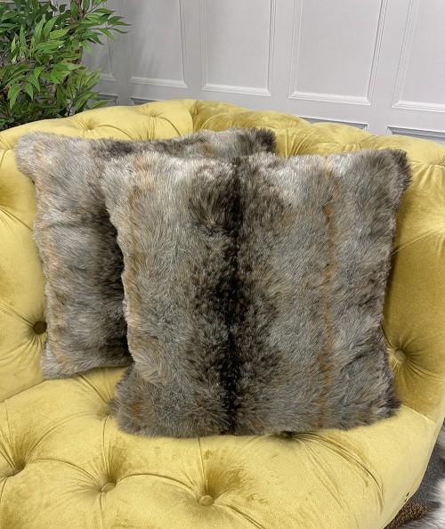 Richmond Pink Faux Fur Cushion