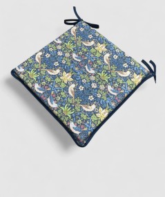 Blue floral square seat pads