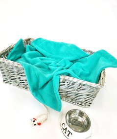 Jade green soft fleecy pet blanket
