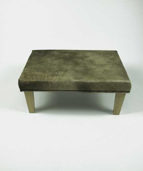 Large Beige Gold Rectangular Footstool 320