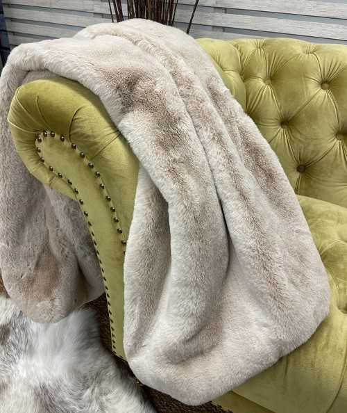 Richmond Almond Faux Fur Throw