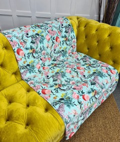 Double sided floral velvet bedspread