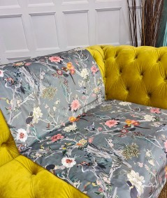 Luxury printed double side velvet sofa throw