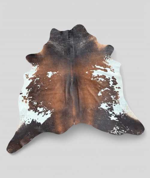 Large Natural Brown & White Cow Hide Rug CR00147