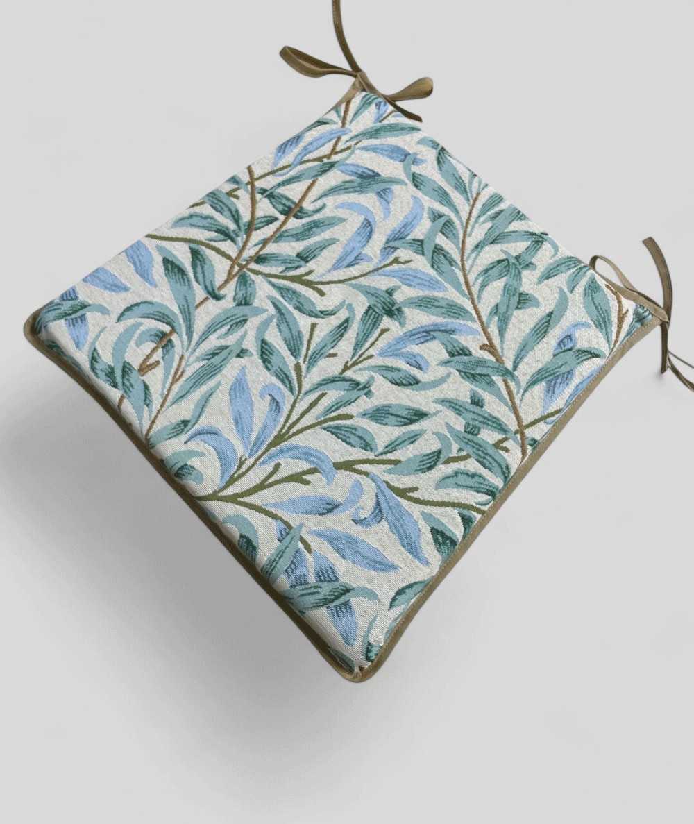 Tapered Seat Pad Willow Bough Tapestry Seaspray