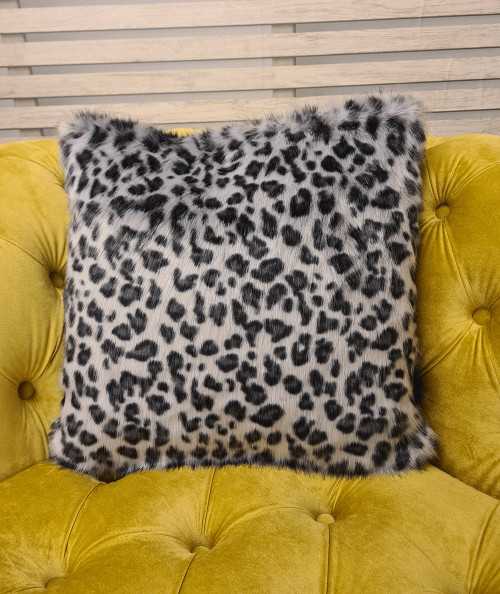 Animal print fake fur cushions