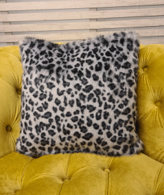 Animal print fake fur cushions