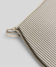 Thin Grey Striped D Shaped Seat Pads