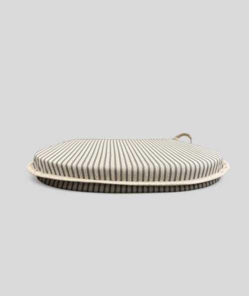 Extra thick striped seat pads in grey