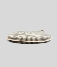 Extra thick striped seat pads in grey