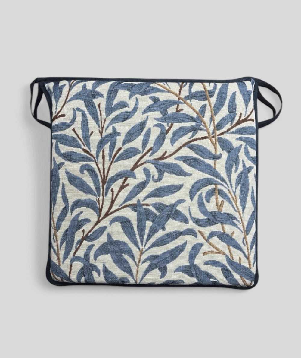 Square Seat Pads Willow Bough Azure Tapestry
