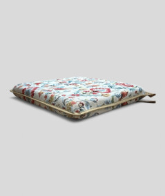 Extra thick multicoloured square tapestry seat pads