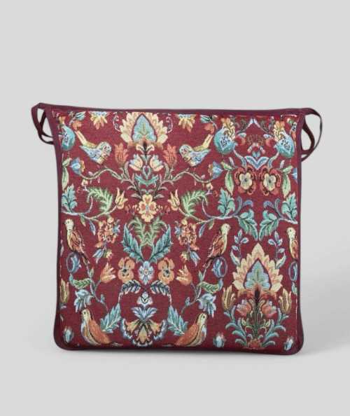 Square Seat Pads William Red Tapestry