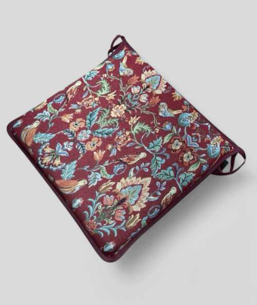 Non-slip square red chair pads