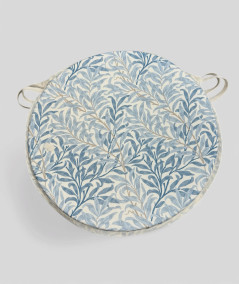 Round Bistro Willow Bough Azure Seat Pads