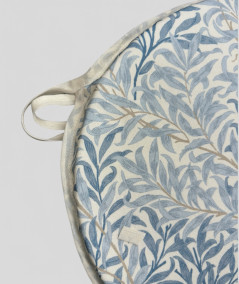 Blue patterned modern round seat pads