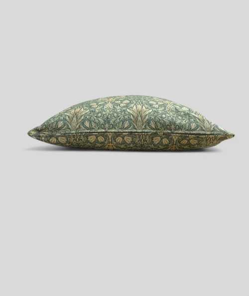 Green printed cushion covers