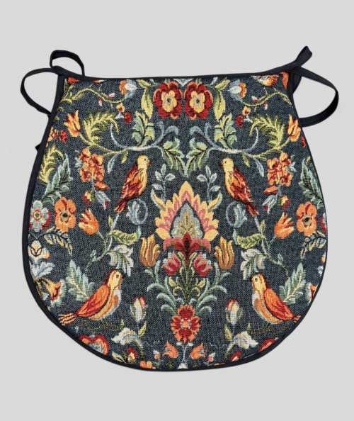 William Denim Tapestry D Shaped Seat Pads