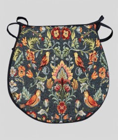 William Denim Tapestry D Shaped Seat Pads