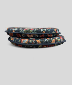William Denim Tapestry D Shaped Chair Pads