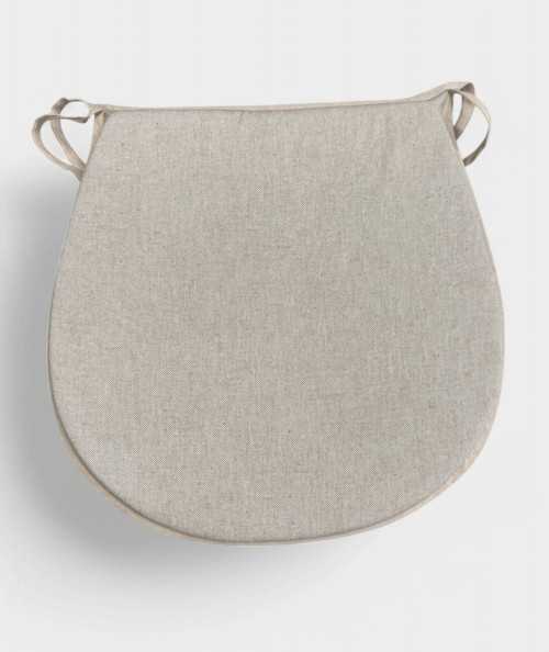 Plain Linen D Shaped Seat Pads