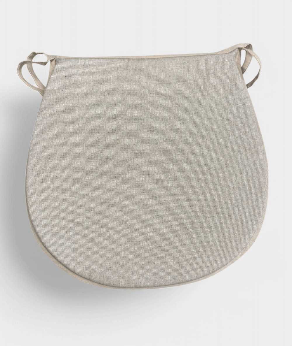 Plain Linen D Shaped Seat Pads