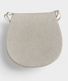 Plain Linen D Shaped Seat Pads