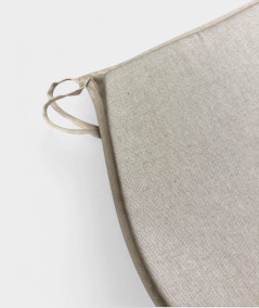 Plain Linen D Shaped Seat Cushions