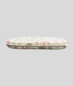Extra thick spindle seat pads with a woodland animal print