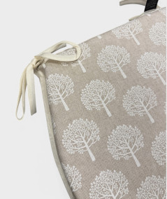 Mulberry Tree White D Shaped Seat Cushions