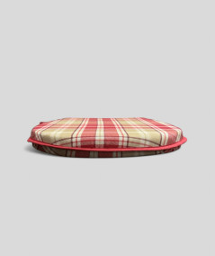 Highland Check Red D Shaped Chair Pads
