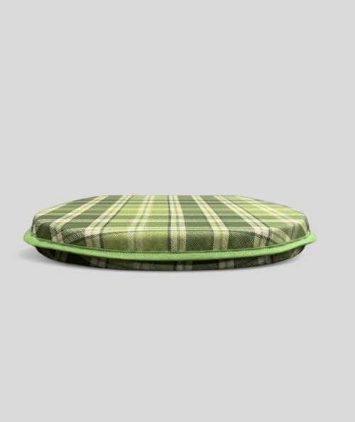Highland Check Green D Shaped Chair Pads