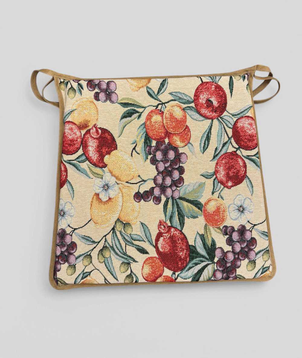 Natural Fruits Tapestry Tapered Seat Pads