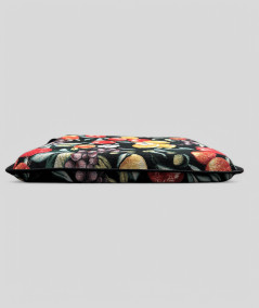 Square Chair Pads Black Fruits Tapestry