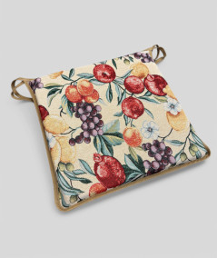 Square Seat Pads Natural Fruits Tapestry