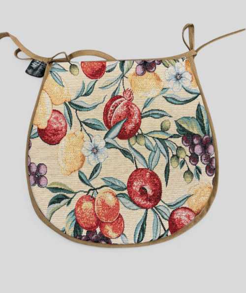 Natural Fruits Tapestry D Shaped Seat Pads