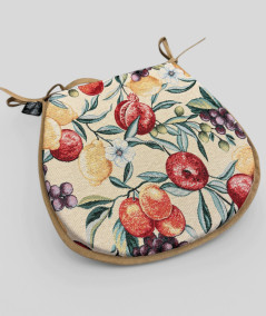 Natural Fruits Tapestry D Shaped Chair Cushions