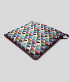 Geometric patterned square shaped seat pads