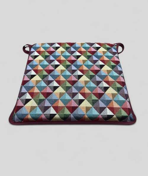 Geometric patterned square shaped chair pads