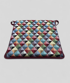 Geometric patterned square shaped chair pads