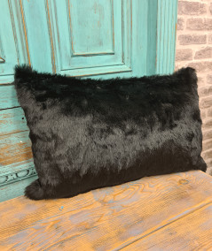 Plain rectangular fur cushion covers
