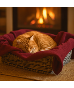 Maroon fleece pet blanket