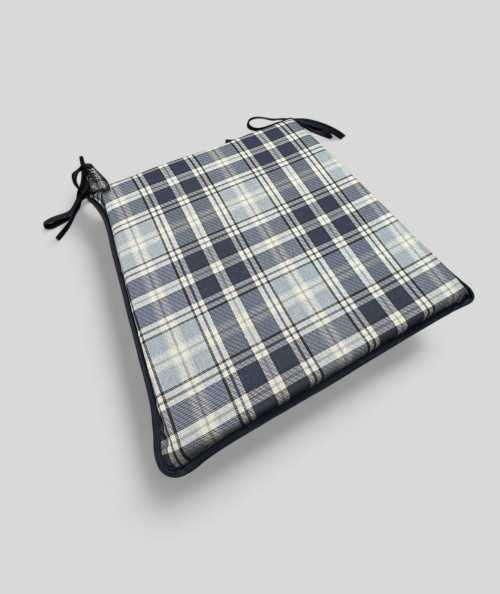 Blue Tartan Tapered Seat Pads